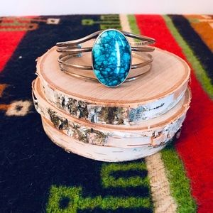 Turquoise/sterling silver cuff